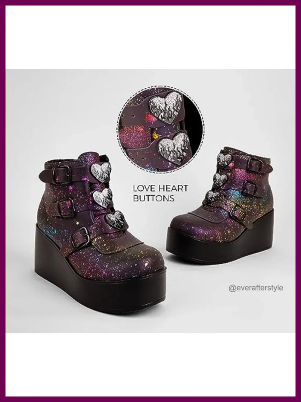 Women's Platform Chunky Ankle Booties Wedge Heel PU